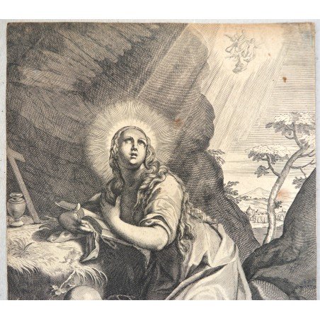 Maria Magdalena gravura veche