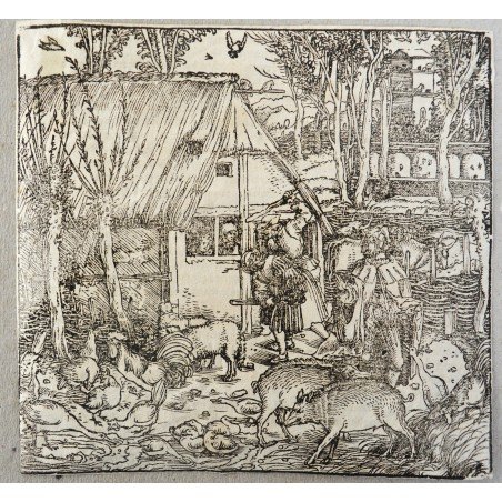 Petrarcameister "A Wicked and Arrogant Steward" woodcut, 16th century