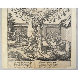 Frans Hogenberg "Arborele genealogic al regilor Frantei" gravura 1589