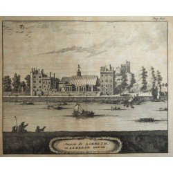 "Maison de Lambeth" veche gravura imagine din Londra 1707