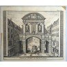 Johannes de Ram "Temple Barr" gravura veche 1707