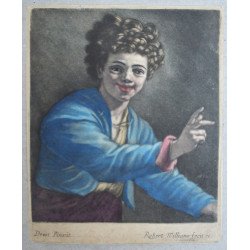 Willem Drost "Laughing Boy" mezzotint, 1680-1704