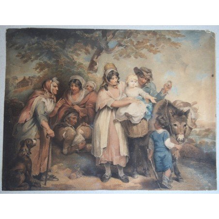 Robert Mitchell Meadows "Gipsey's Stealing a Child" engraving, 1798