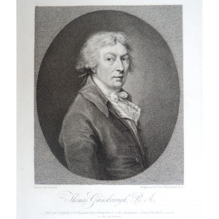 Thomas Gainsborough "Self-portrait" engraving, 1798