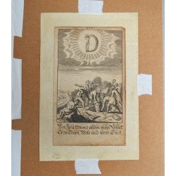 Antique engraving, religious scene 2