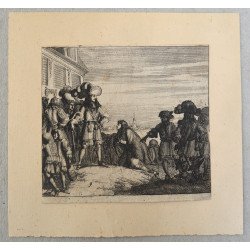 "Knights" antique engraving