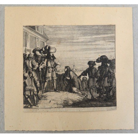 "Knights" antique engraving