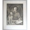 William Hogarth "Portretul lui Gulielmus Hogarth " gravura veche 1801