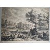Peter Paul Rubens "Peisaj cu castel" gravura cca 1638