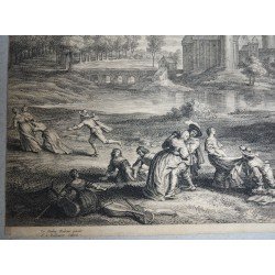 Peter Paul Rubens "Peisaj cu castel" gravura cca 1638