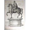 "Statuia ecvestra a lui Marcus Aurelius" gravura veche