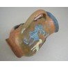 Vas ceramic glazurat decorat cu scena de vanatoare