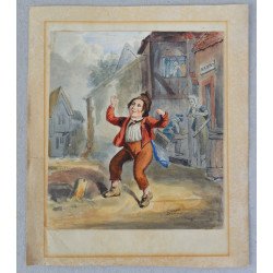 "Academy" antique watercolour
