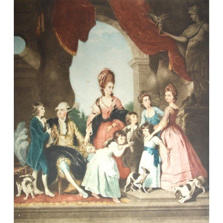 Sir Joshua Reynolds "The Marlborough Family" mezzotint, 1815