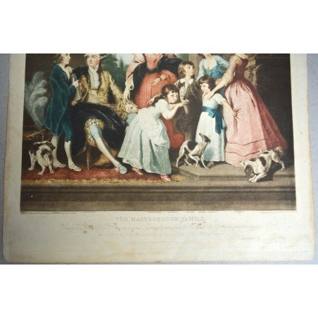 Sir Joshua Reynolds "The Marlborough Family" mezzotint, 1815