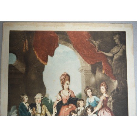 Sir Joshua Reynolds "The Marlborough Family" mezzotint, 1815