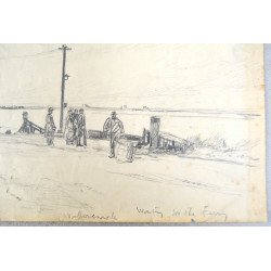 "Waiting for the Ferry" pencil drawing 2