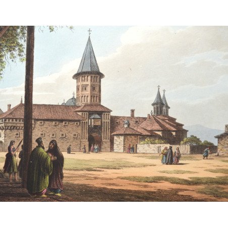 Luigi Mayer "The Entrance to Saint Mary's Monastery" aquatint, 1809