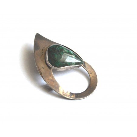 Vintage silver brooch with Eilat stone - Israel