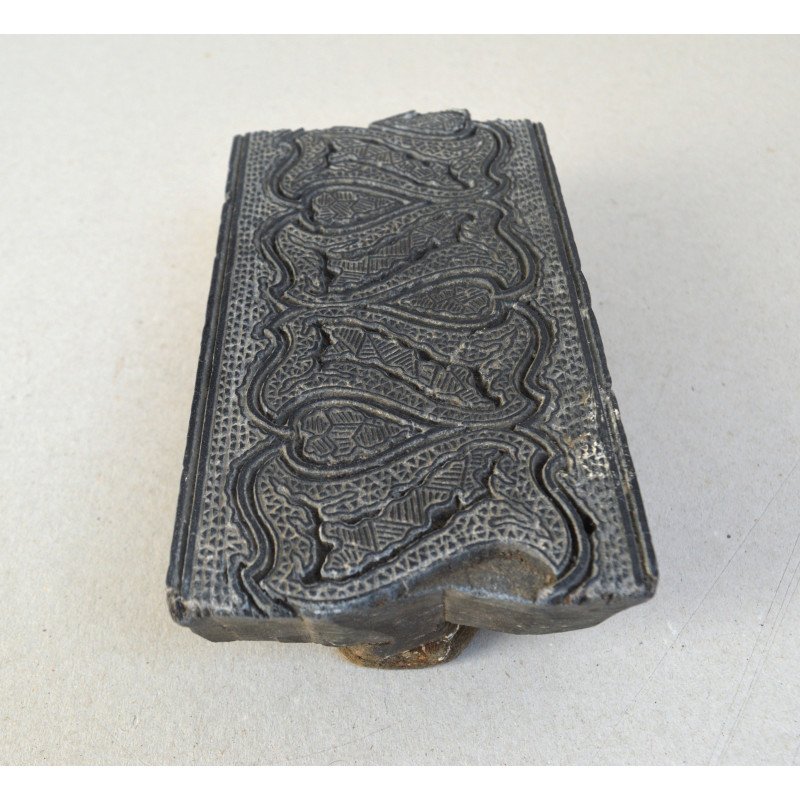 Carved wooden block for textile printing,...