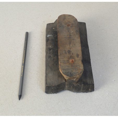 Carved wooden block for textile printing, South-East Asia