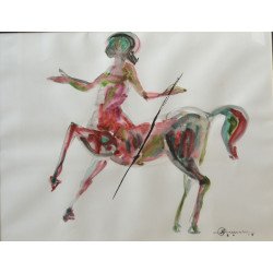 Sorin Purcaru "Centaur" watercolour, 2015