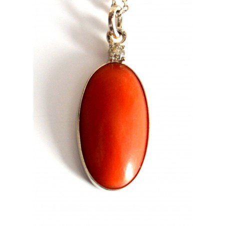 pandantiv coral diamant
