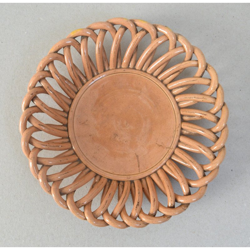 Majolica bread basket, Transylvania, 19th century