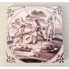 "Drumul crucii" placa ceramica de Delft sec 18