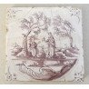 "Scena biblica" placa ceramica de Delft sec 18