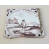 Om in peisaj placa ceramica de Bristol cca 1750