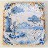"Pescar" placa ceramica de Delft sec 18