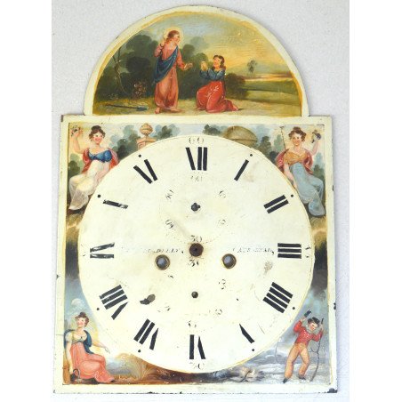 Painted clock dial, England, 18th century