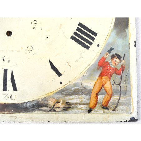 Painted clock dial, England, 18th century