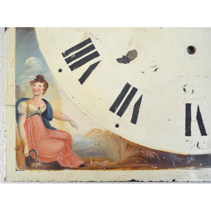 Painted clock dial, England, 18th century