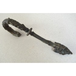 Richly ornamented bronze handle, 18th-19th century 2