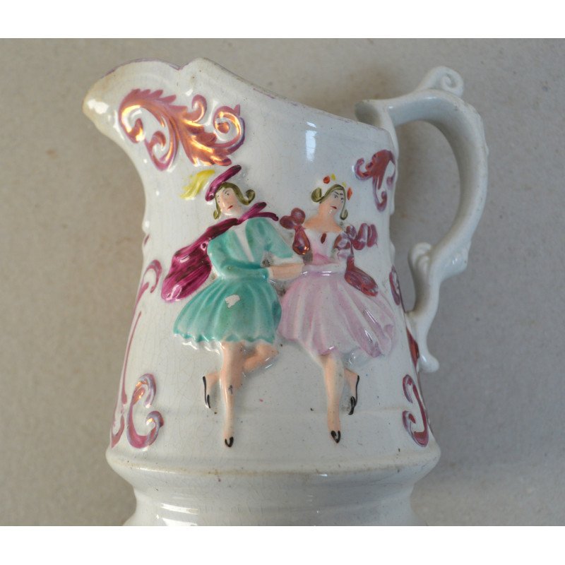 Staffordshire "Polka" jug decorated with...