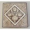 Placa ceramica Minton Aesthetic Movement cu motive florale cca 1885
