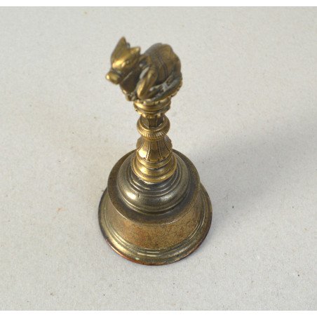 Antique puja bell decorated with Nandi, India