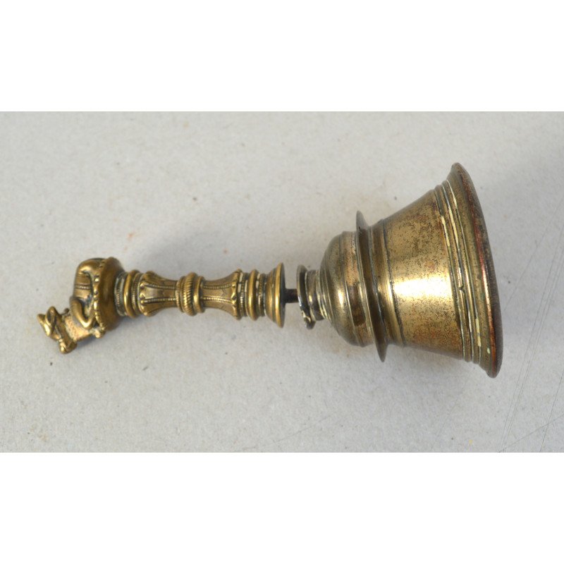 Antique puja bell decorated with Nandi, India
