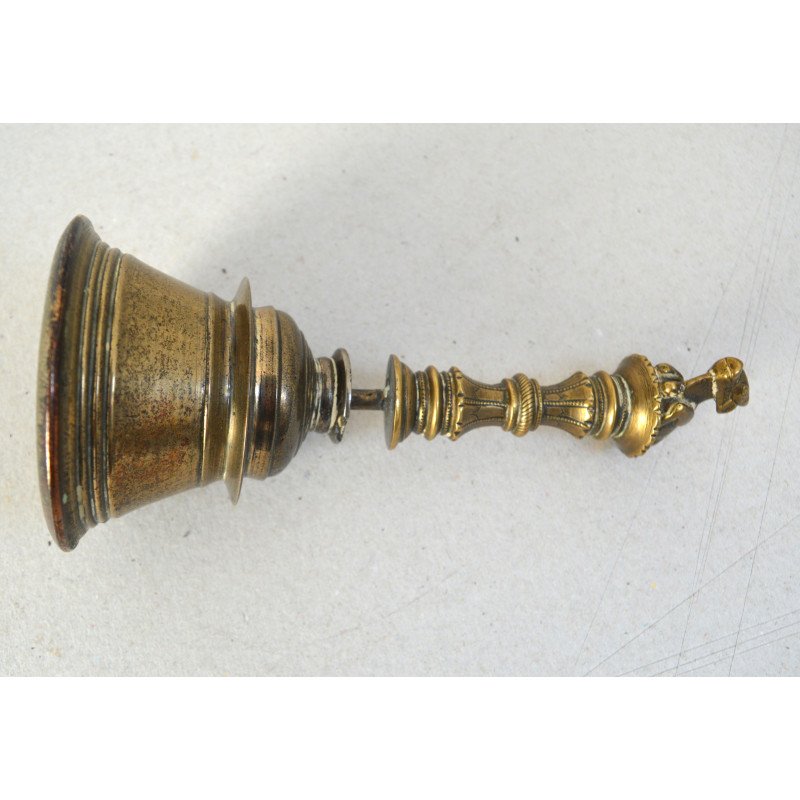 Antique puja bell decorated with Nandi, India