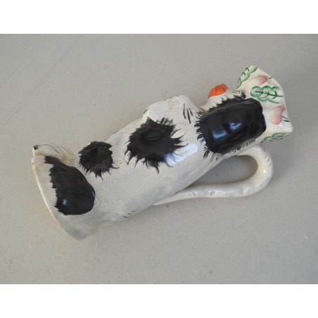 Staffordshire spaniel zoomorphic jug, circa 1970-80