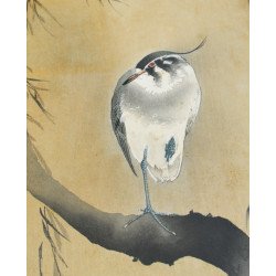 Ohara Koson 小原古邨 "Nagâț pe o creanga de salcie" xilogravura 1911