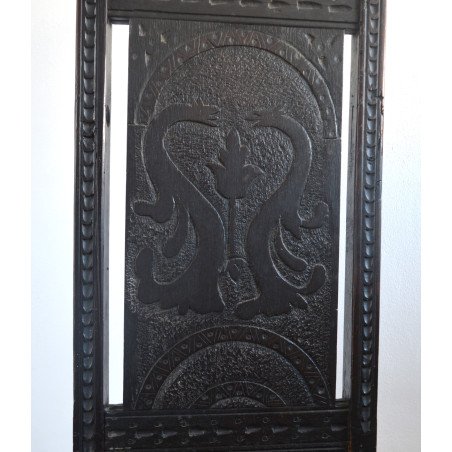 Scaun de stejar decorat cu dragoni Anglia sec 18