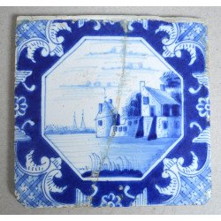 Placa ceramica de Delft sec 18