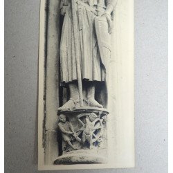 Robert Laillet "Cavaler - sculptura gotica a catedralei din Chartres " fotografie originala cca 1930