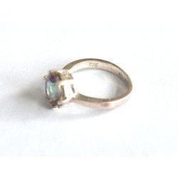 Silver ring with mystic topaz 2