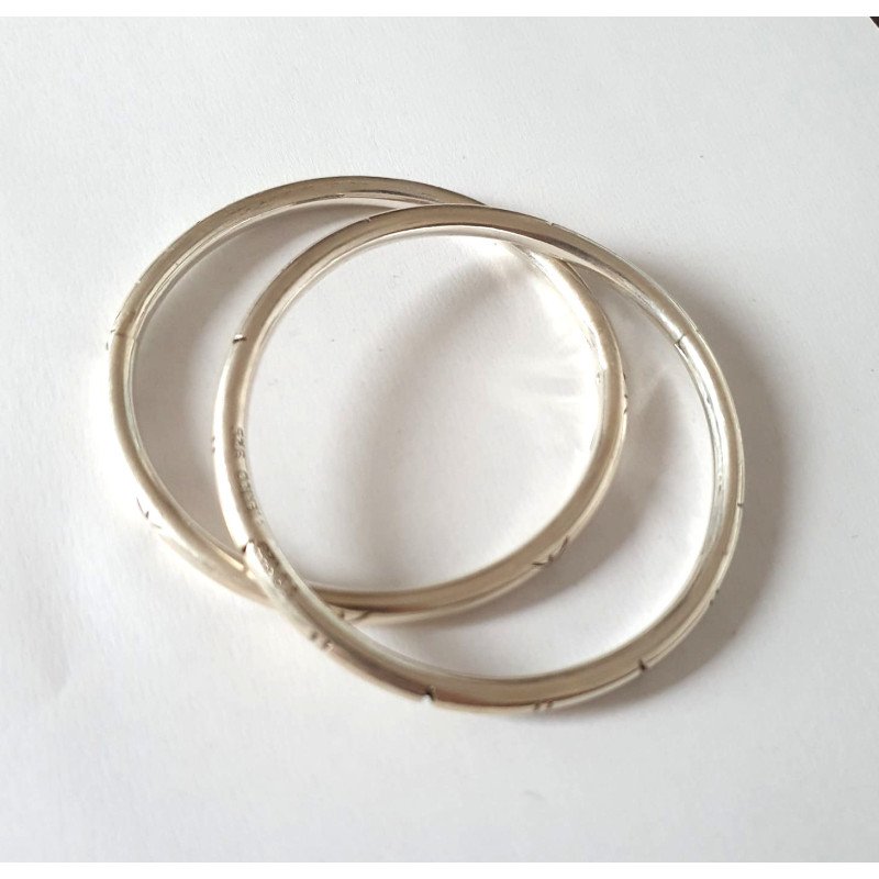 Set of 2 vintage silver bracelets - Mexico