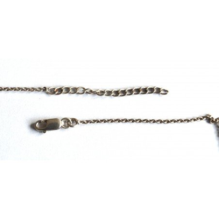 Silver necklace with ruby