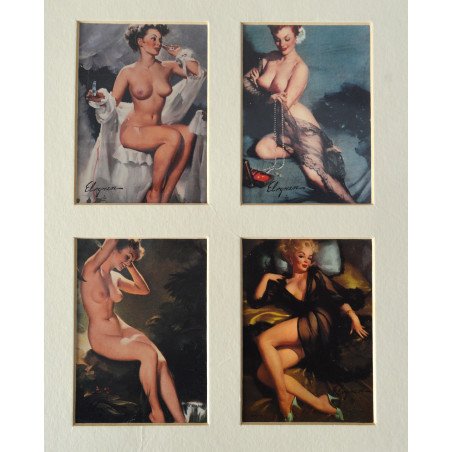 4 Gil Elvgren's Calendar Pinups Cards 1993